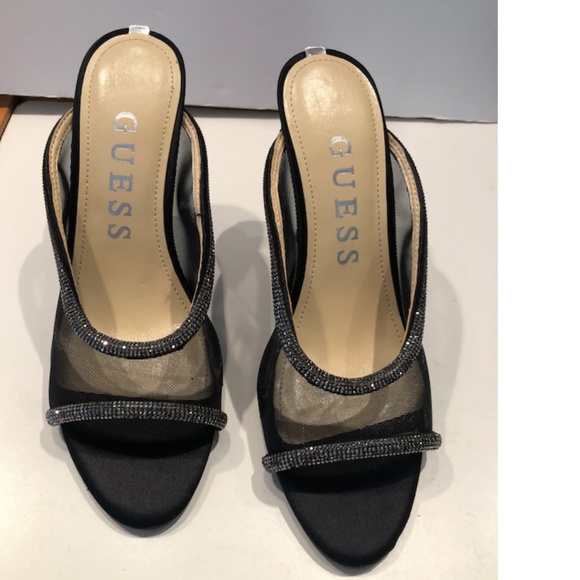 GUESS Mansa Rhinestone Mesh Heels - Picture 7 of 14